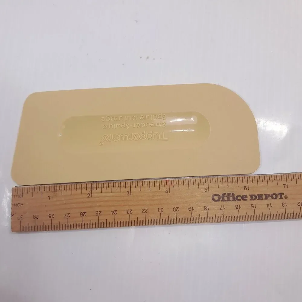 Tupperware Spatula Spreader plastic rounded edge almond beige brown made Mexico